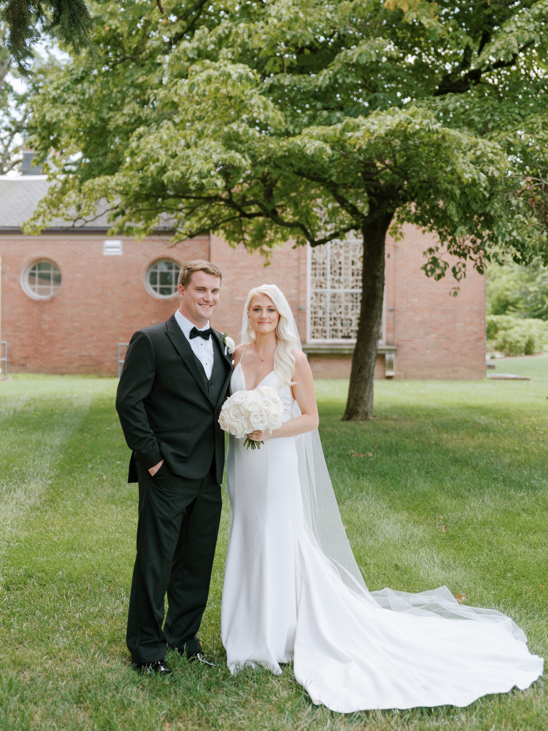 classic bride and groom portrait