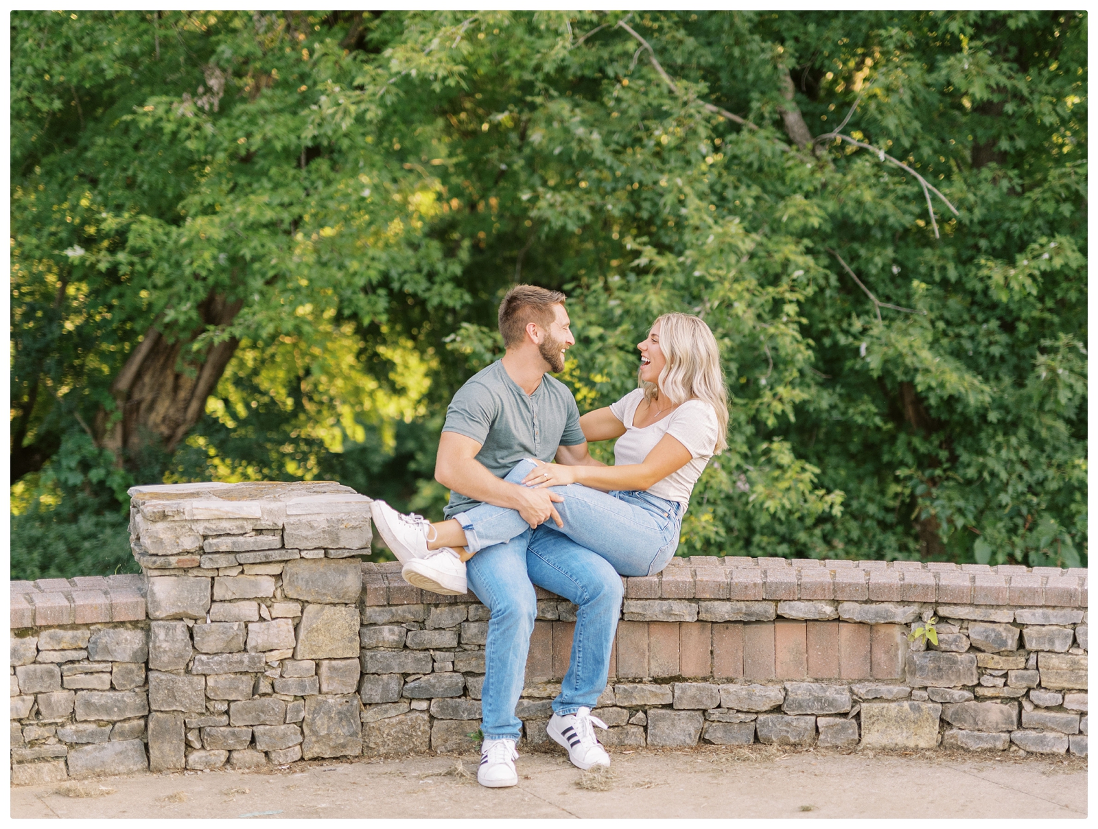 fun summer engagement photos