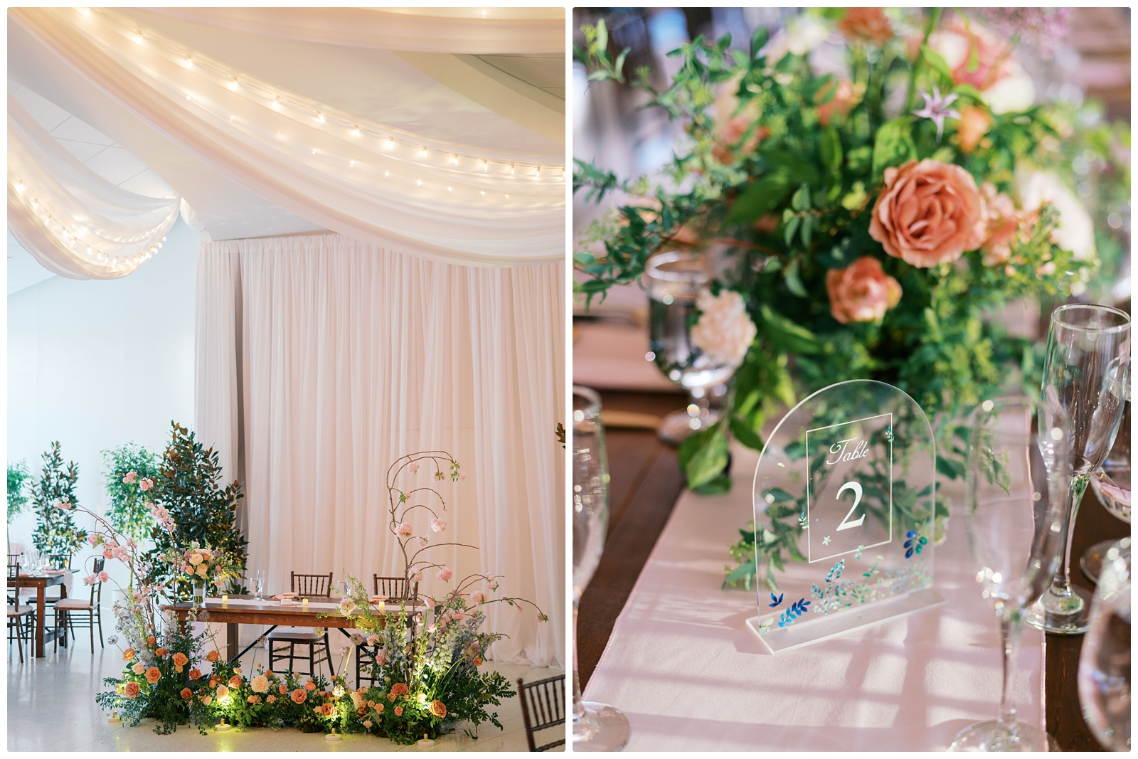 colorful spring wedding florals