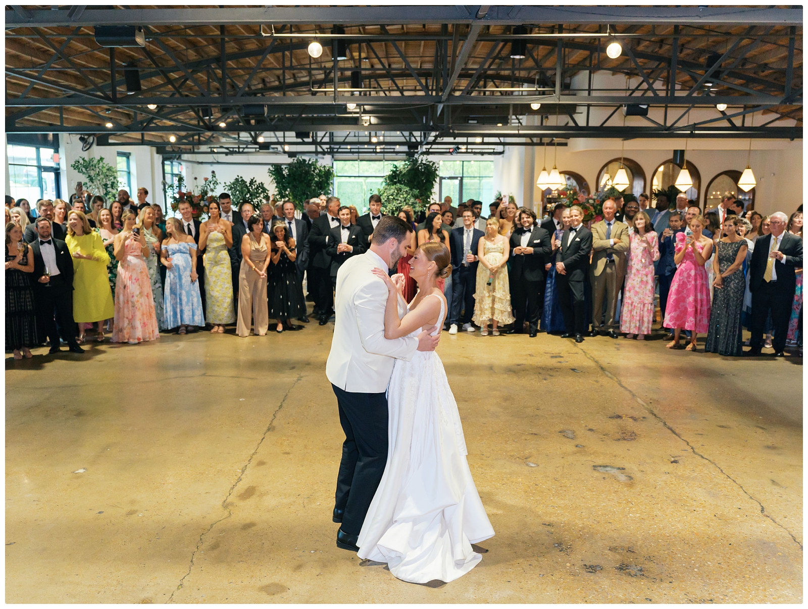 bride and groom sharing first dance at their Saint Elle Nashville wedding reception