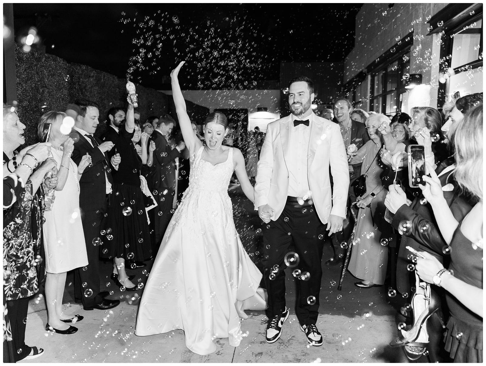 Saint Elle Nashville wedding reception bubble exit