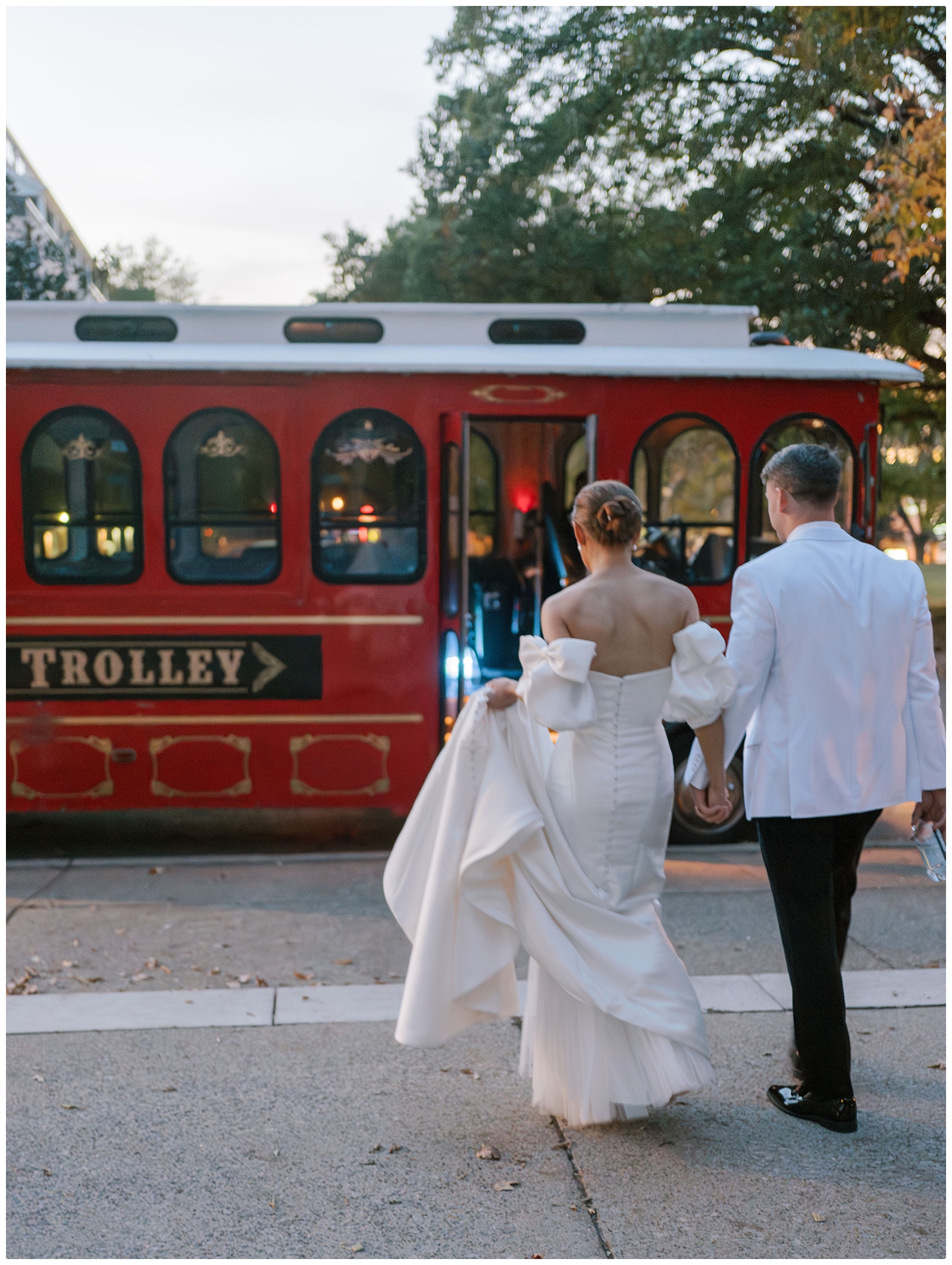 bride and groom leaving Scarritt bennett chapel wedding ceremony