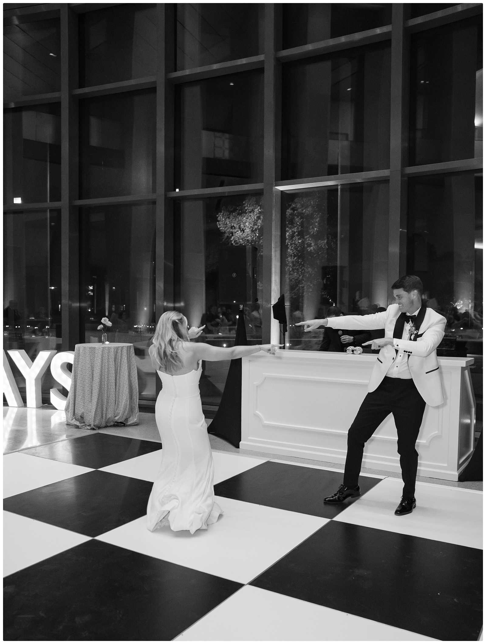 bride and groom first dance at Tennessee State Museum wedding reception