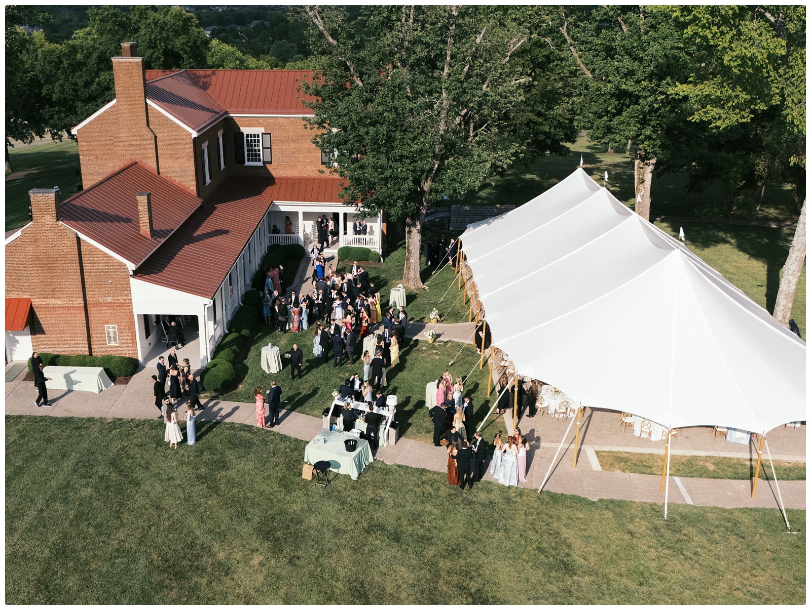 wedding reception set up at ravenswood mansion
