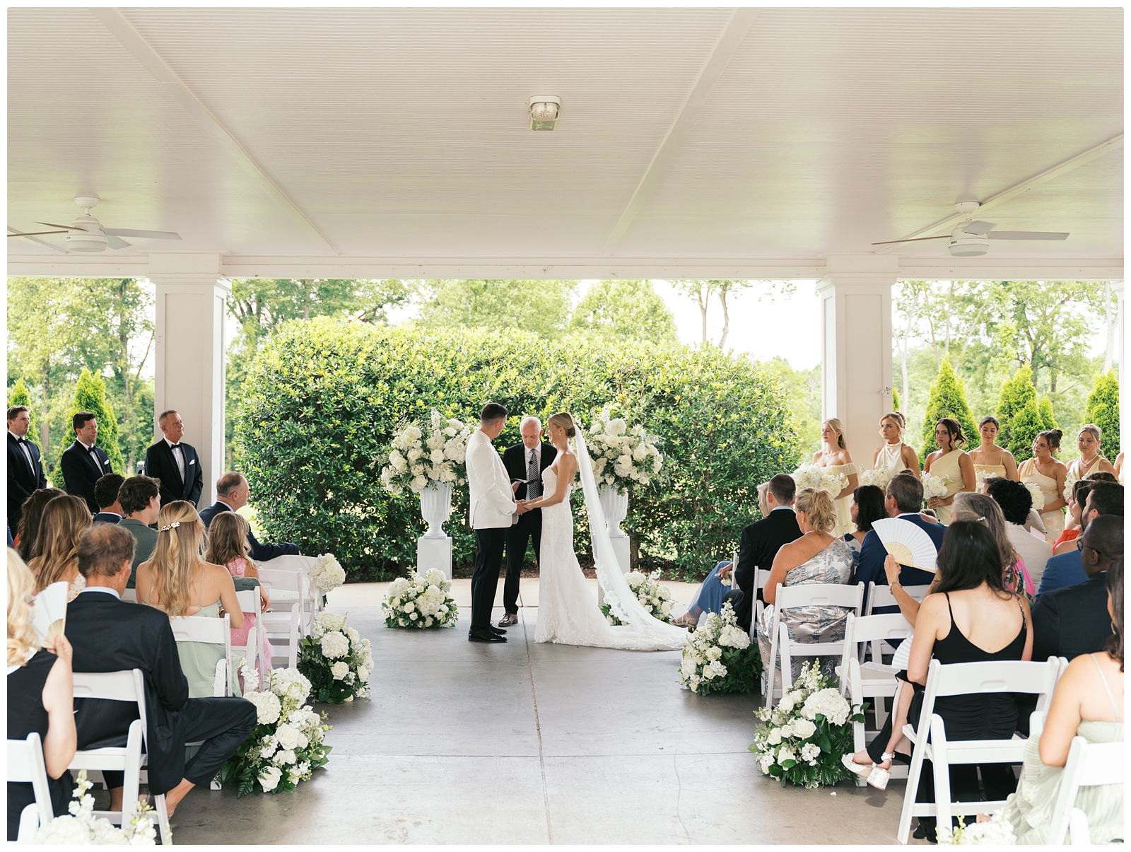 Gaylord springs wedding ceremony under covered pavilion